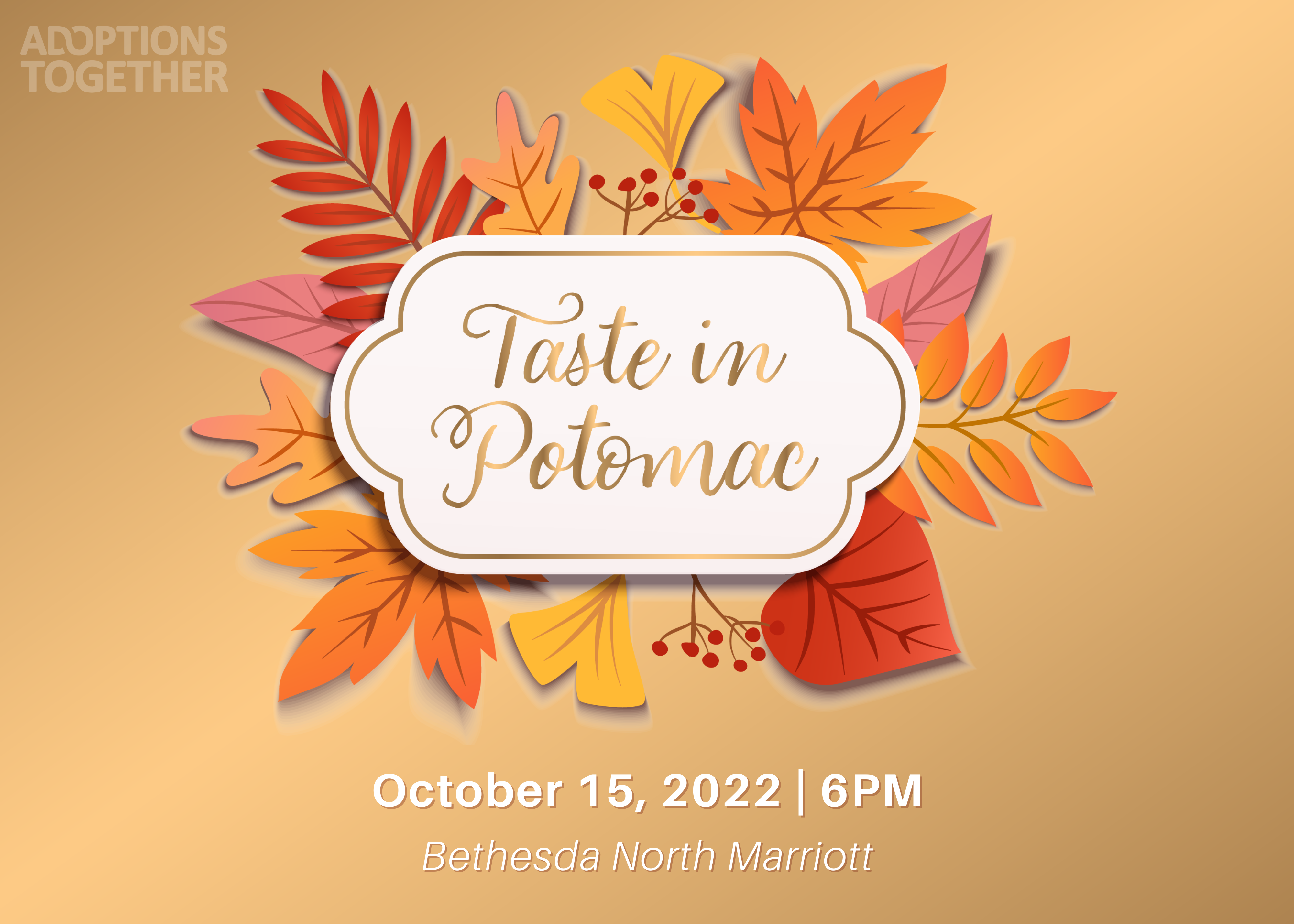 Taste in Potomac 2022 on October 15, 2022 at 6PM at the Bethesda North Marriott